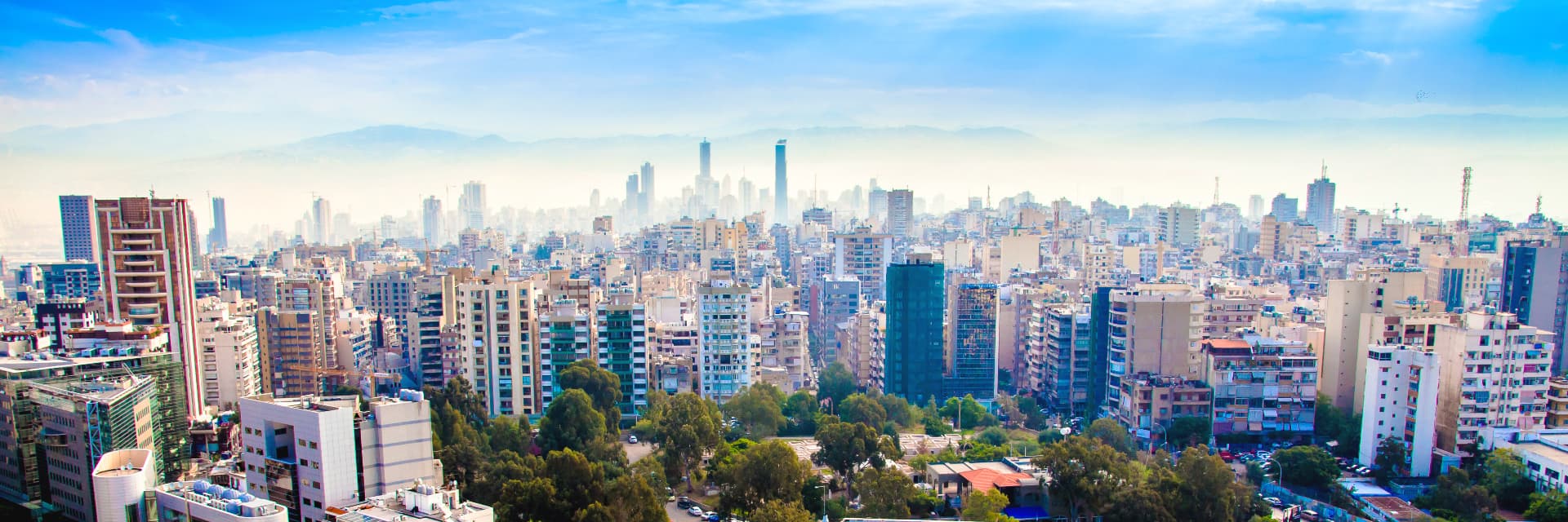 Panoramic view across Beirut's skyline